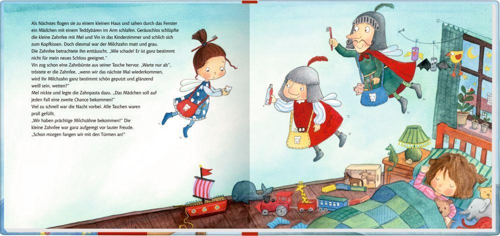 Beispielinhalt (Bild) Die kleine Zahnfee und ihre Zahnritter