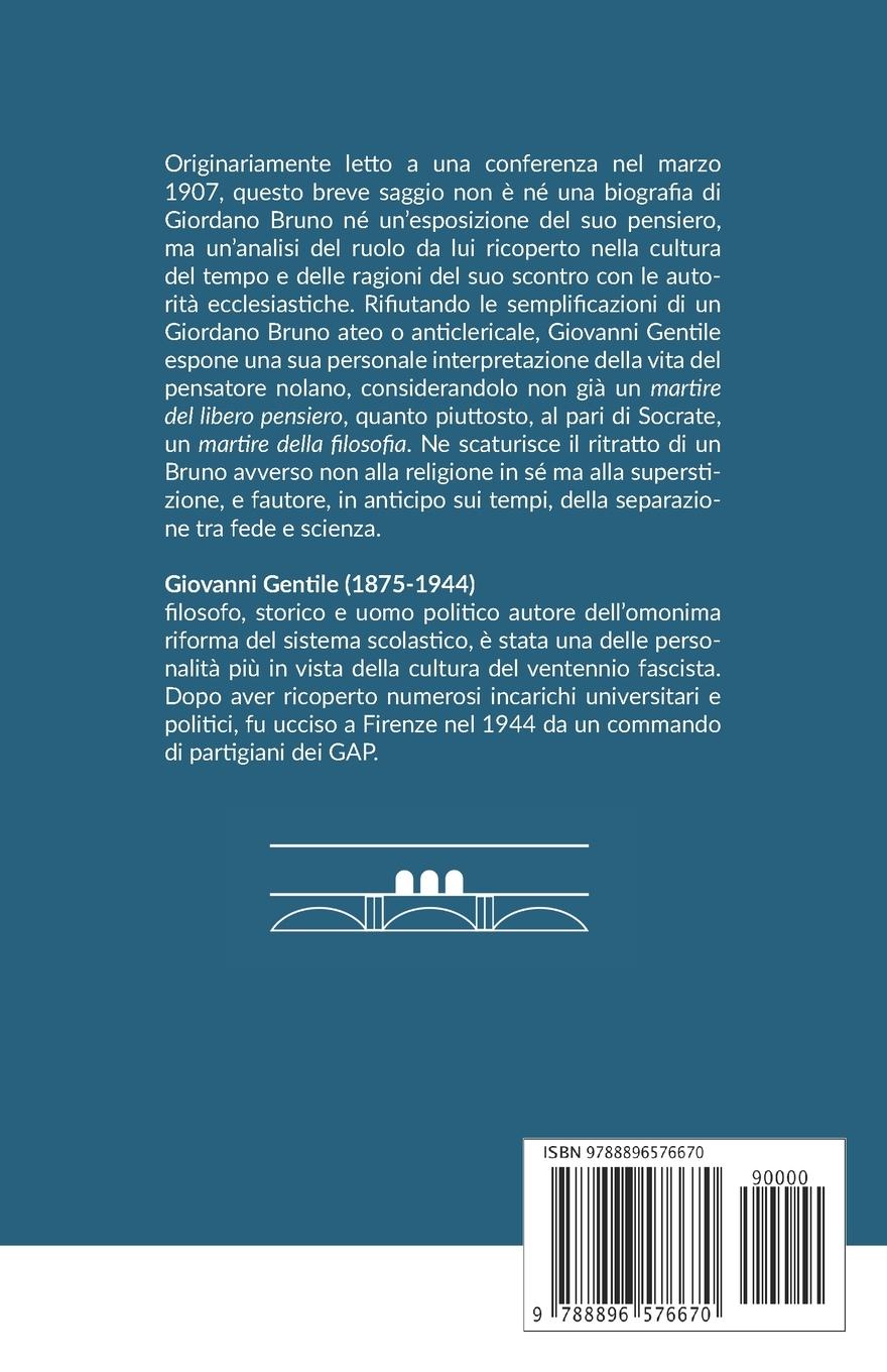 Rückseitencover Giordano Bruno nella storia della cultura