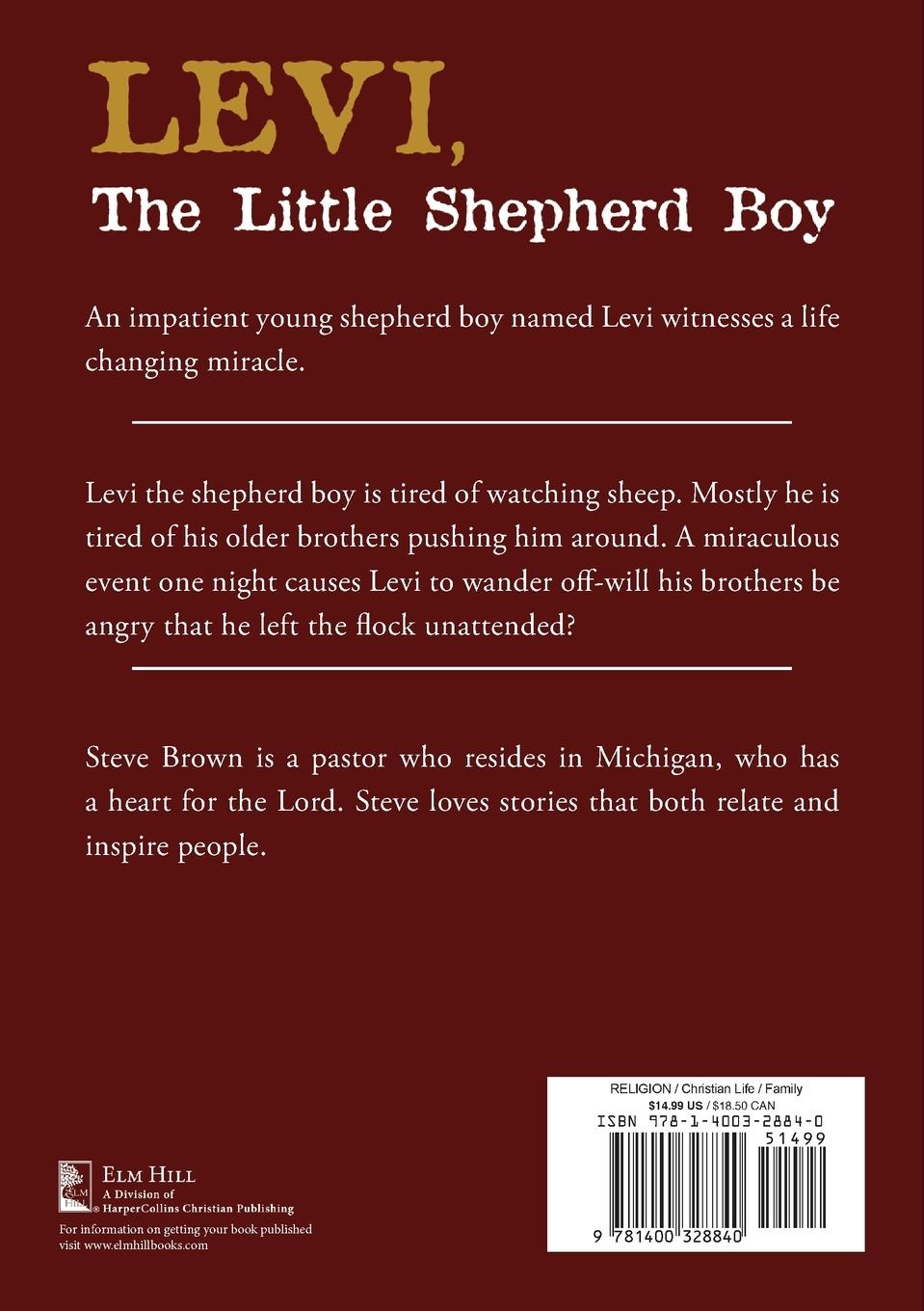 Rückseitencover Levi the Little Shepherd Boy