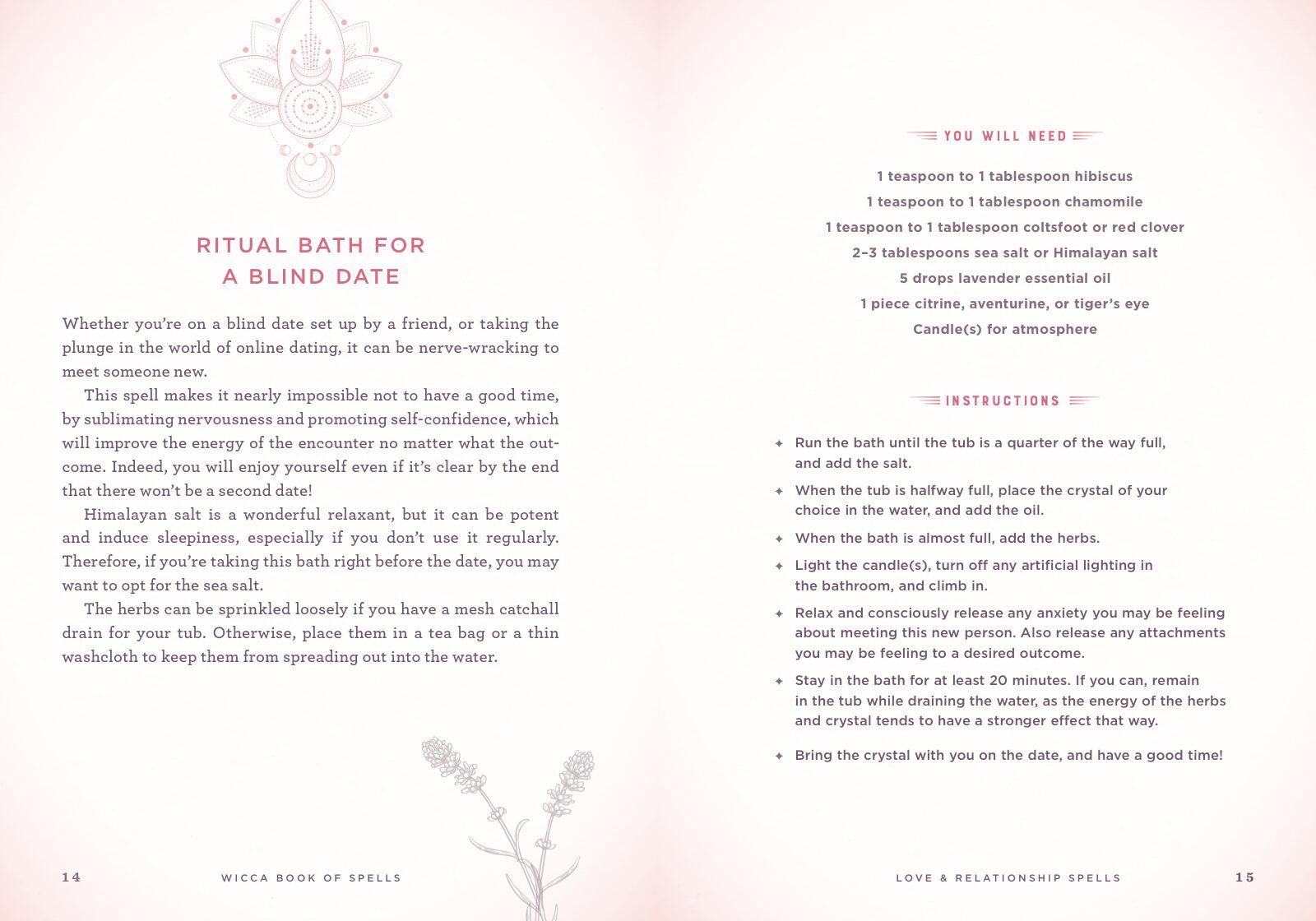 Beispielinhalt (Bild) Wicca Book of Spells