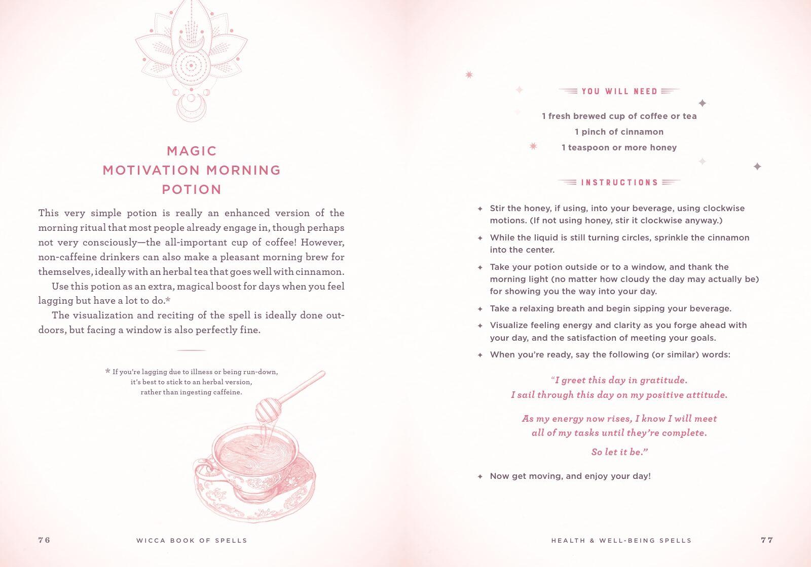 Beispielinhalt (Bild) Wicca Book of Spells