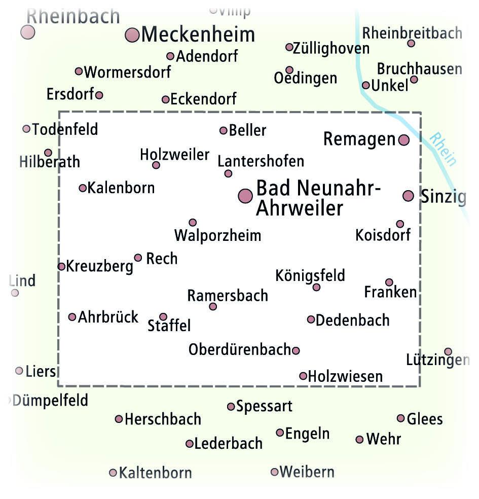 Beispielinhalt (Bild) Bad Neuenahr-Ahrweiler und das Ahrtal 1:25 000