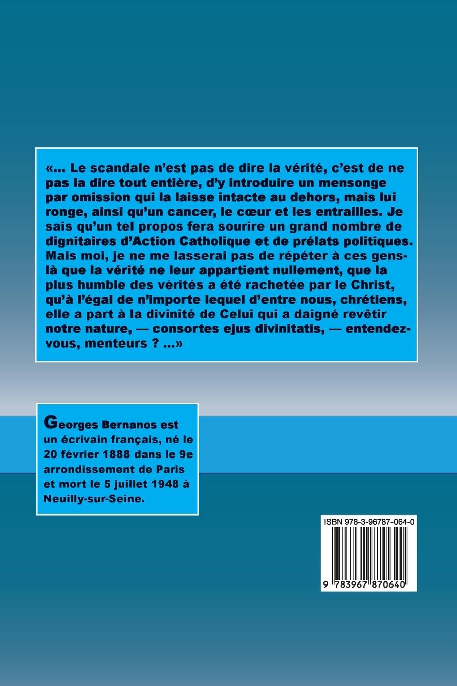 Rückseitencover Scandale de la vérité