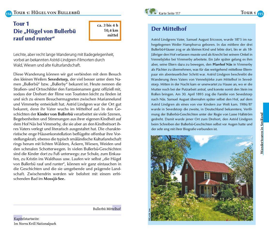 Beispielinhalt (Bild) Reise Know-How Wanderführer Astrid Lindgrens Småland : 21 Familienwanderungen in Südschweden