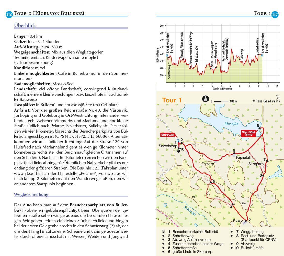 Beispielinhalt (Bild) Reise Know-How Wanderführer Astrid Lindgrens Småland : 21 Familienwanderungen in Südschweden
