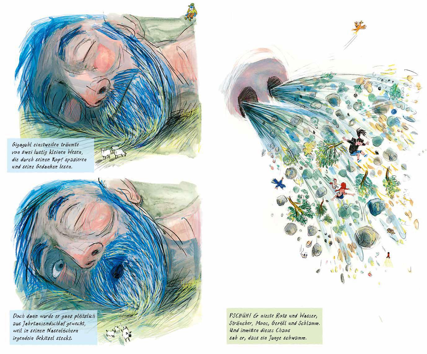 Beispielinhalt (Bild) Gigaguhl und das Riesen-Glück