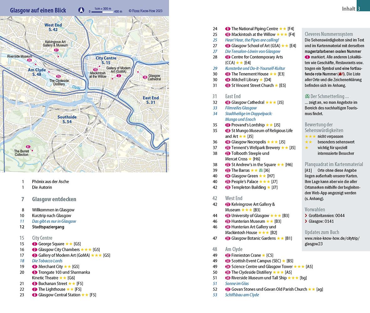 Beispielinhalt (Bild) Reise Know-How CityTrip Glasgow
