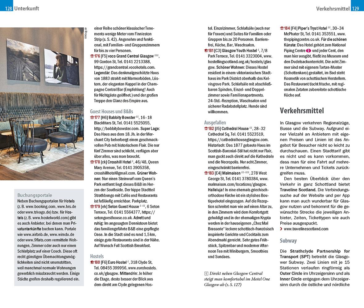 Beispielinhalt (Bild) Reise Know-How CityTrip Glasgow