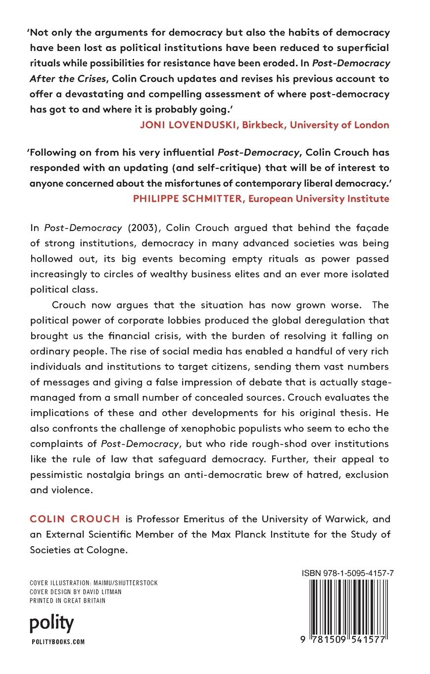 Rückseitencover Post-Democracy After the Crises