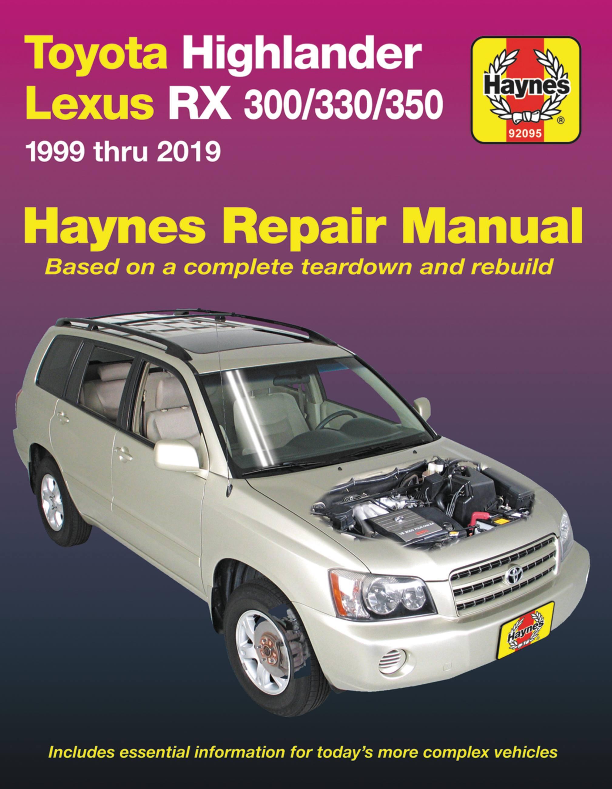 Vorderes Coverbild Toyota HighLander (2001-2019) & Lexus RX 300/330/350 (1999-2019) (USA)