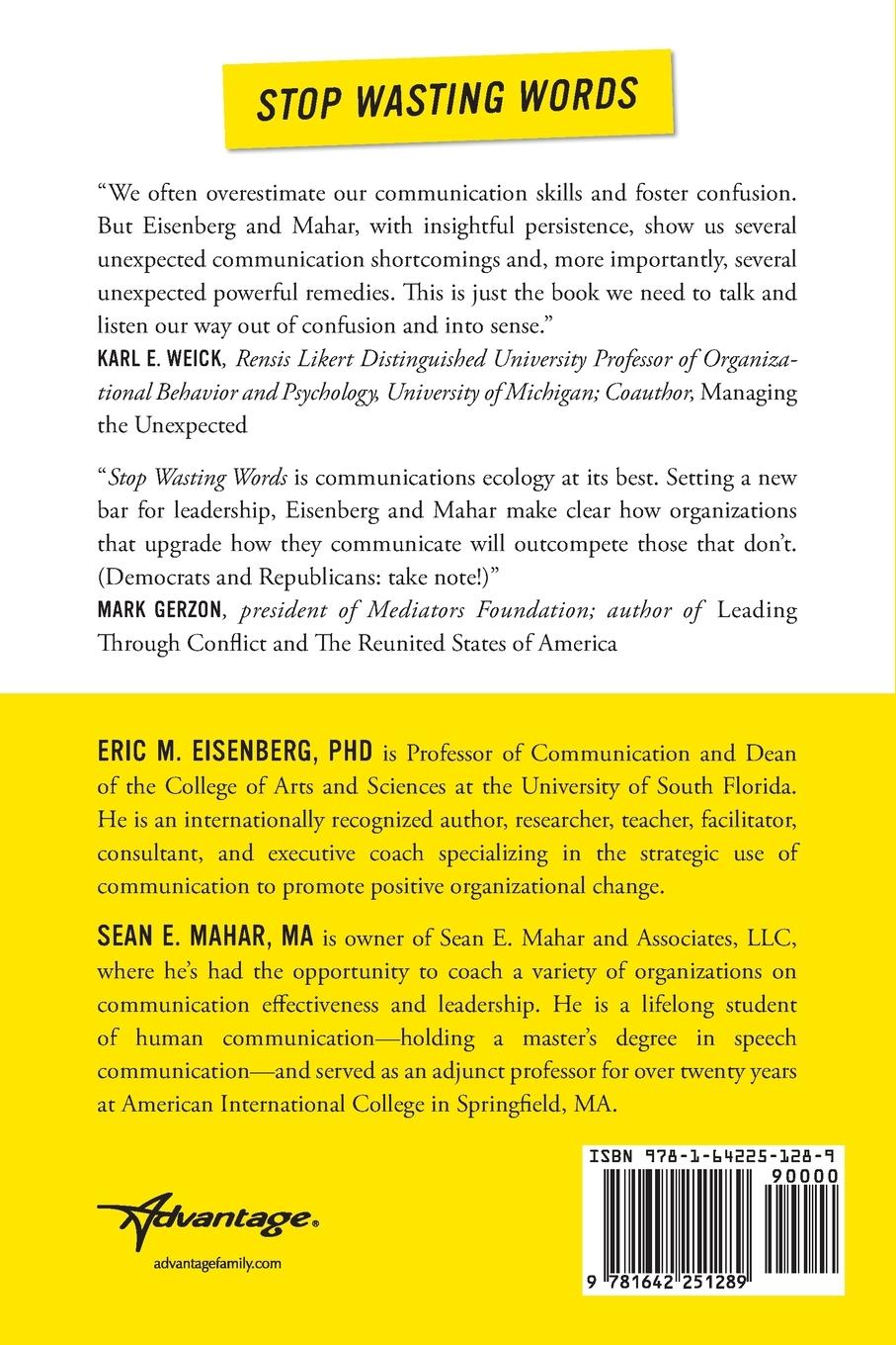 Rückseitencover Stop Wasting Words