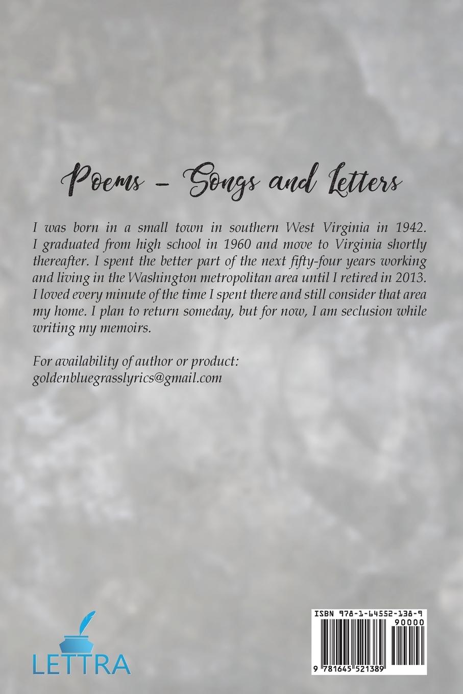 Rückseitencover Poems, Songs and Letters