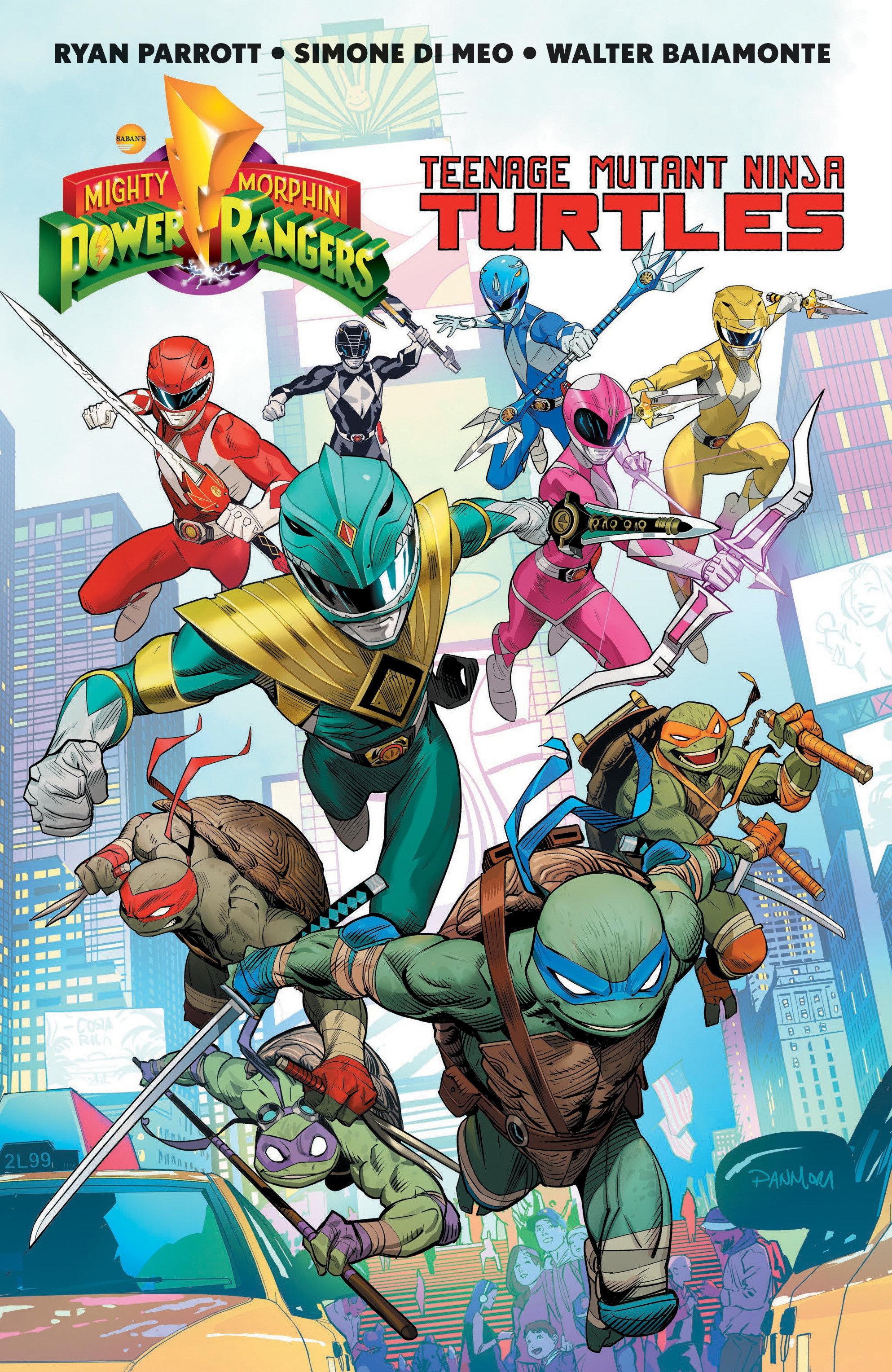 Vorderes Coverbild Mighty Morphin Power Rangers/Teenage Mutant Ninja Turtles