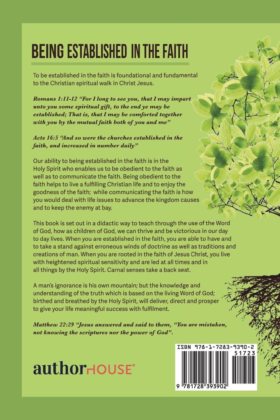 Rückseitencover Being Established in the Faith