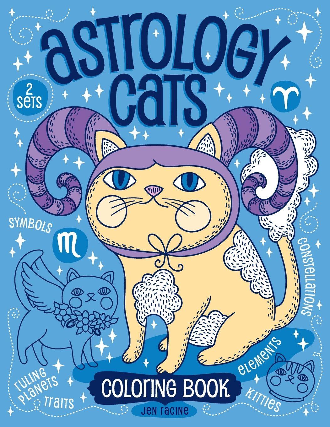 Vorderes Coverbild Astrology Cats Coloring Book