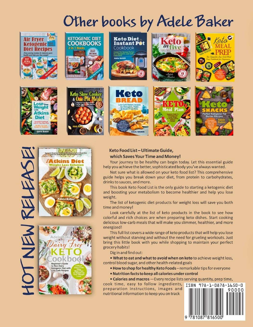 Rückseitencover Keto Food List