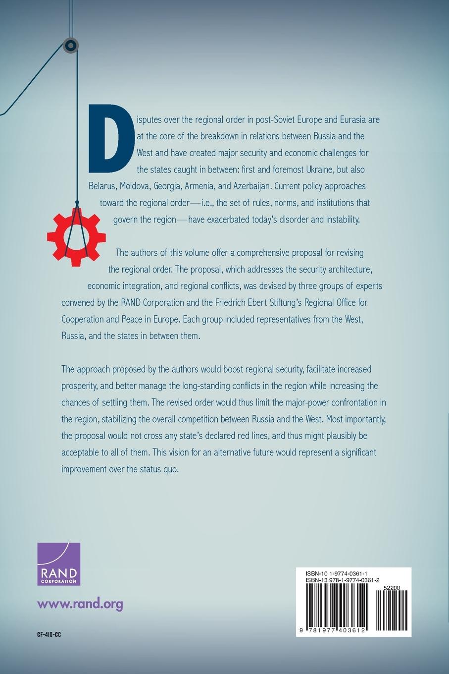 Rückseitencover A Consensus Proposal for a Revised Regional Order in Post-Soviet Europe and Eurasia