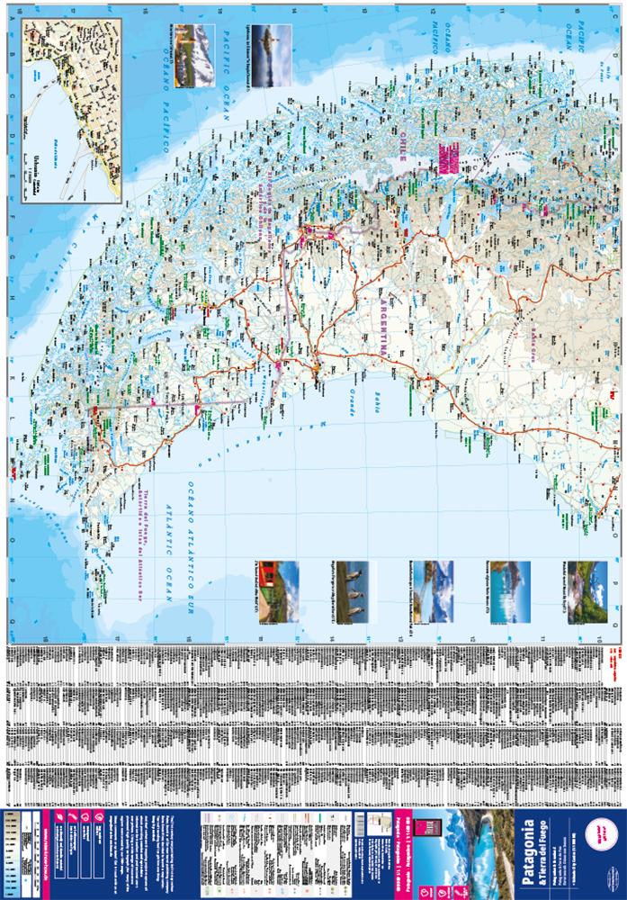 Beispielinhalt (Bild) Reise Know-How Landkarte Patagonien, Feuerland / Patagonia, Tierra del Fuego (1:1.400.000)