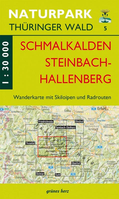 Vorderes Coverbild Wanderkarte Schmalkalden und Steinbach-Hallenberg 1:30.000.