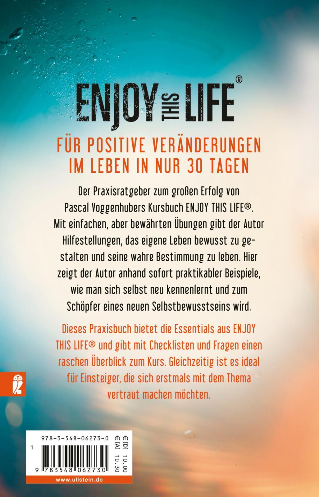 Rückseitencover Enjoy this Life - In 30 Tagen zu dir selbst