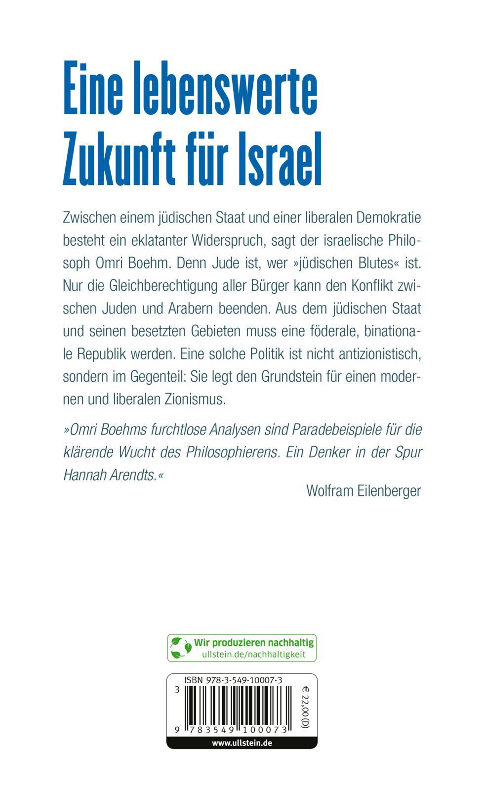 Rückseitencover Israel - eine Utopie