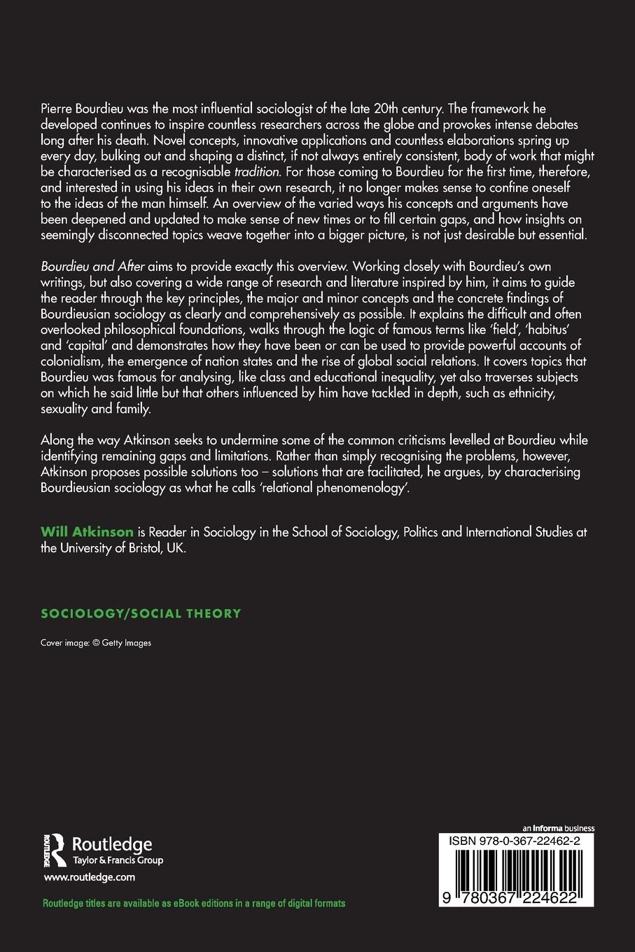 Rückseitencover Bourdieu and After