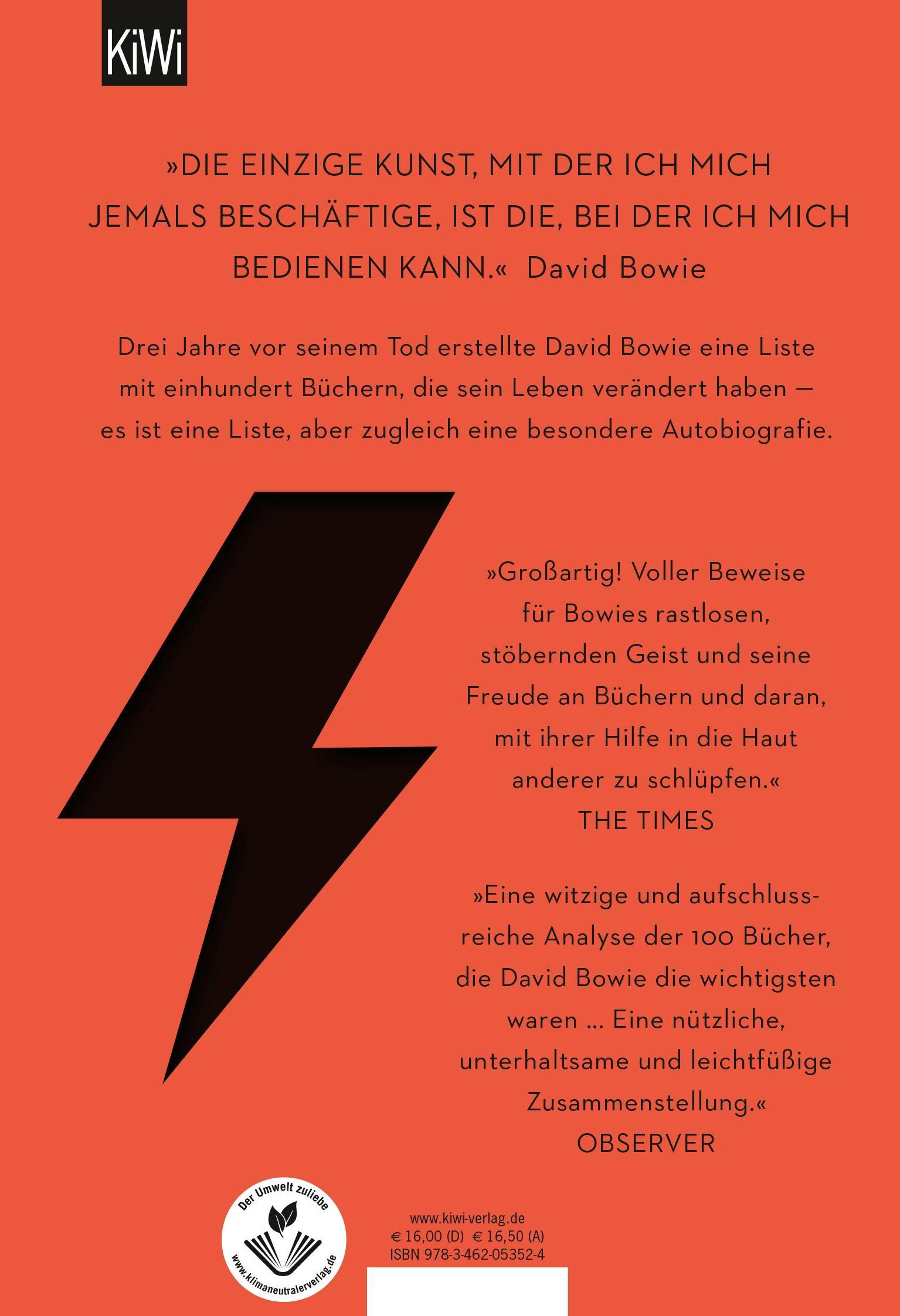 Rückseitencover Bowies Bücher
