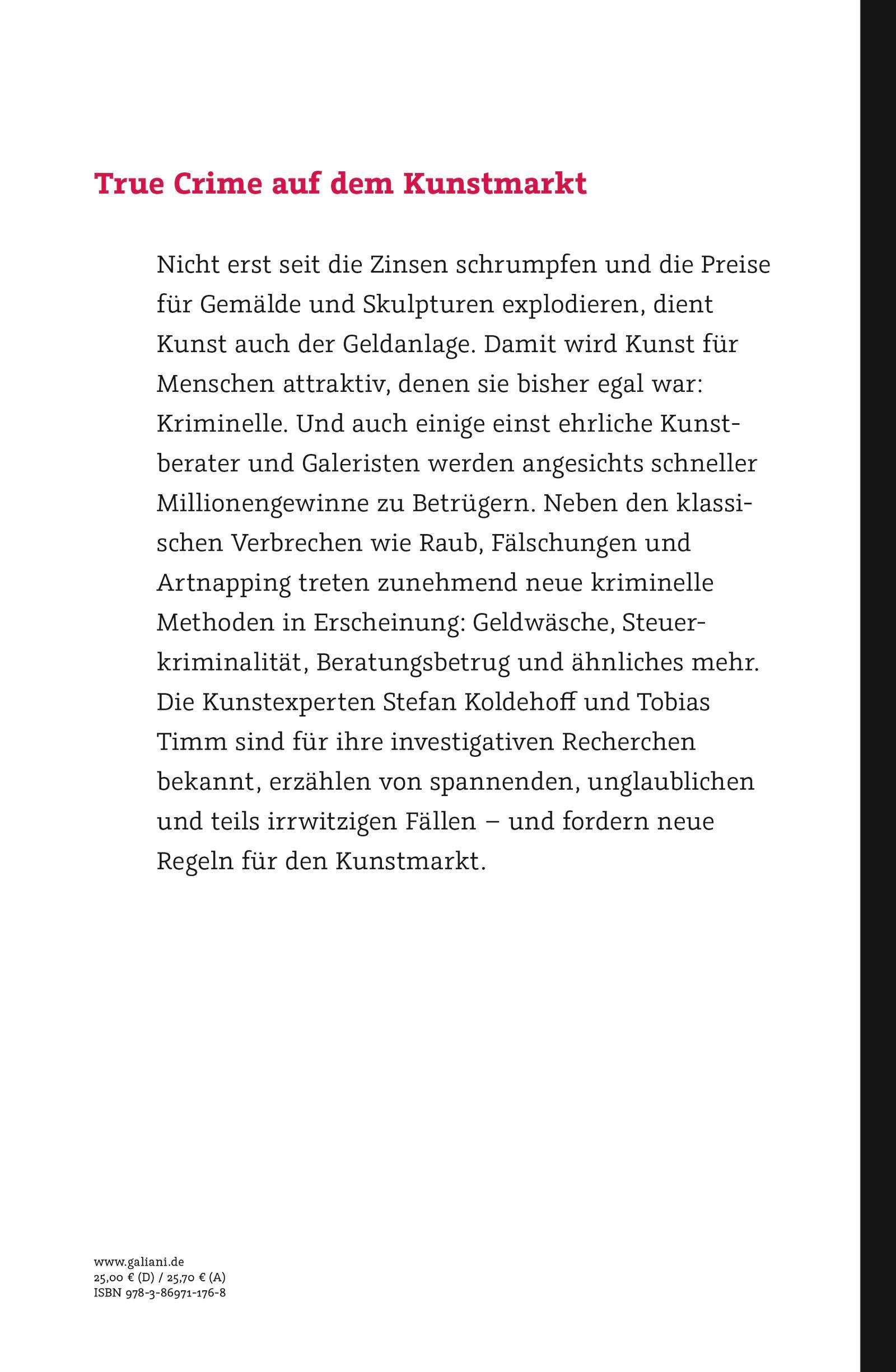 Rückseitencover Kunst und Verbrechen