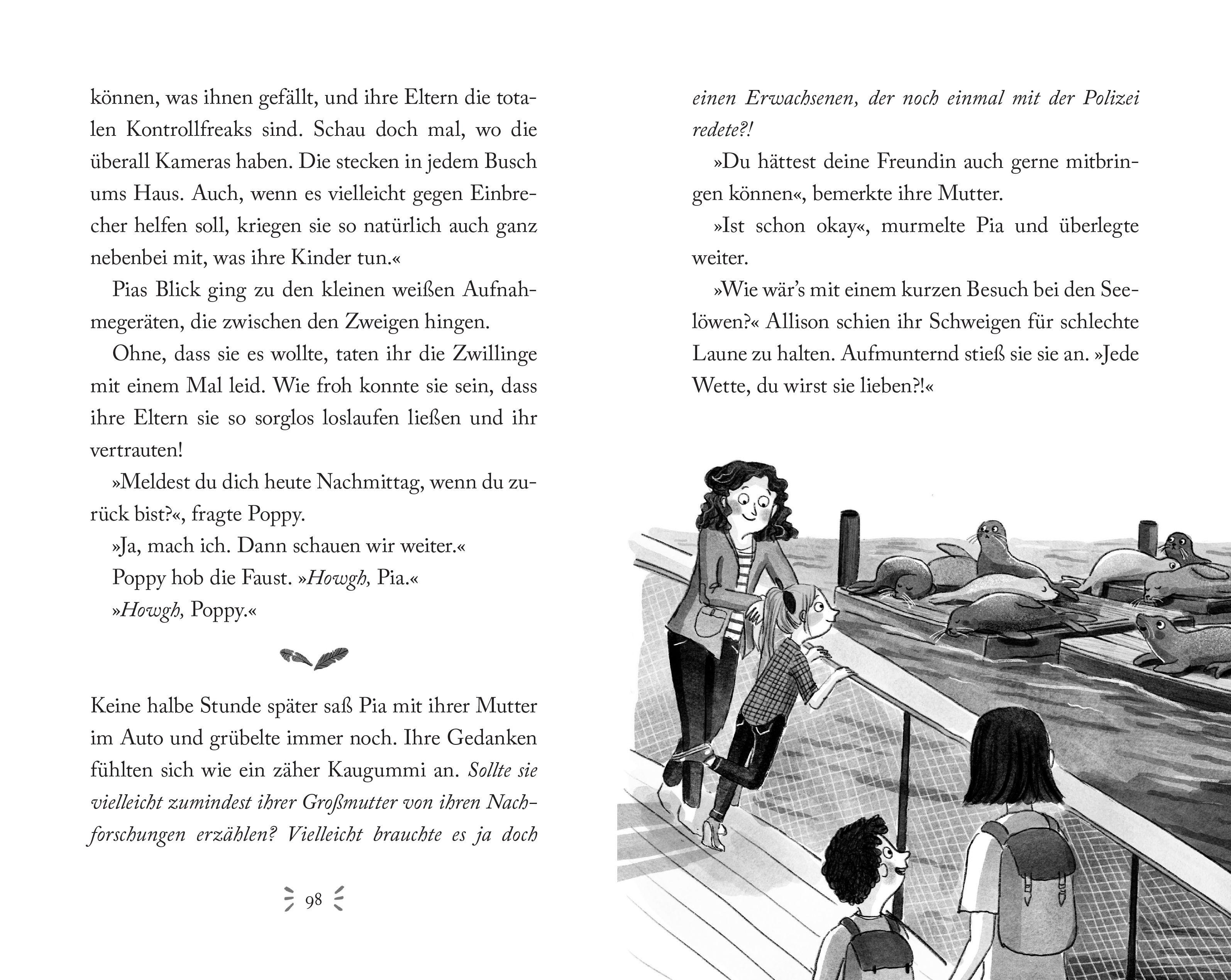 Beispielinhalt (Bild) Pia & Poppy und der verschwundene Professor