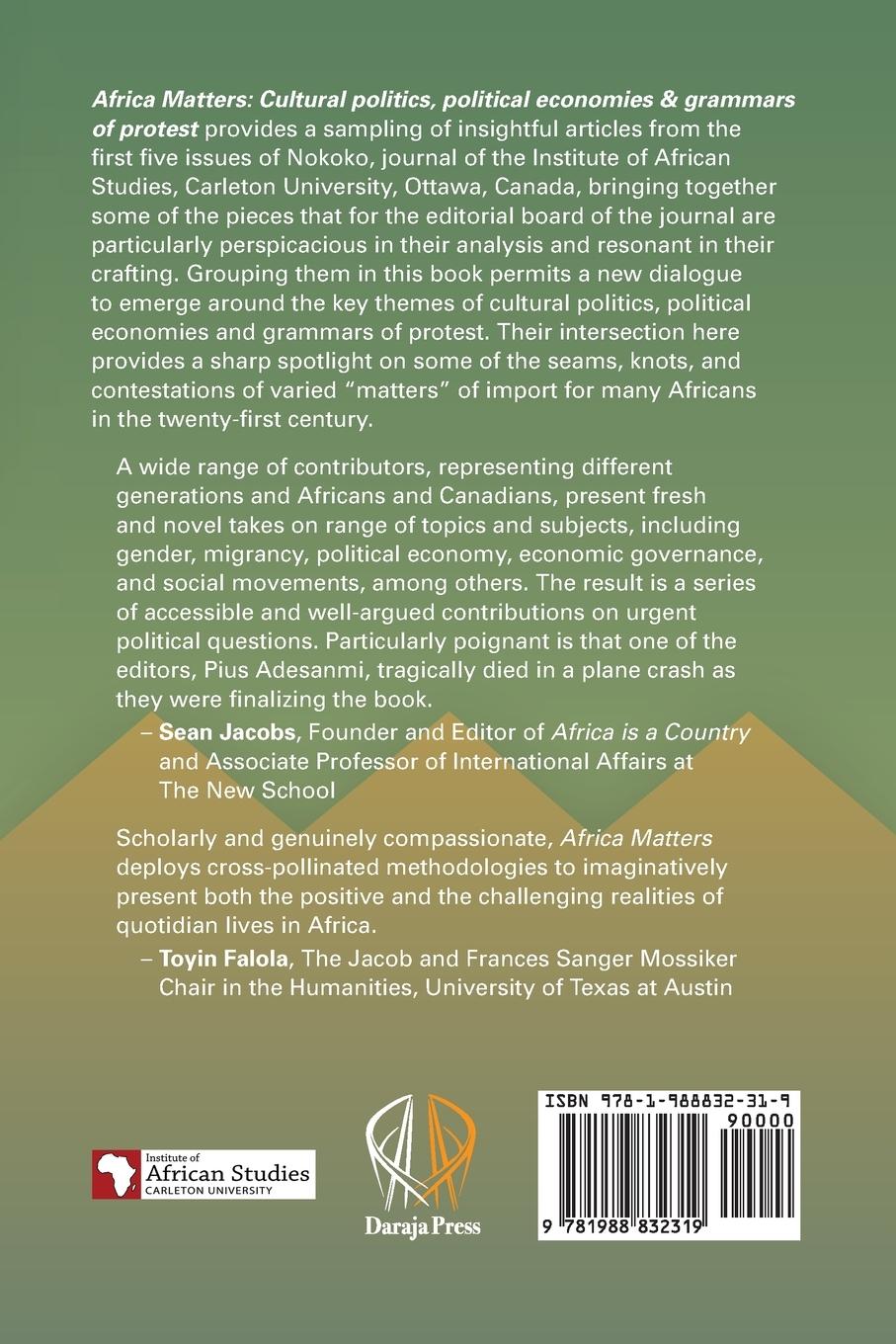 Rückseitencover Africa Matters