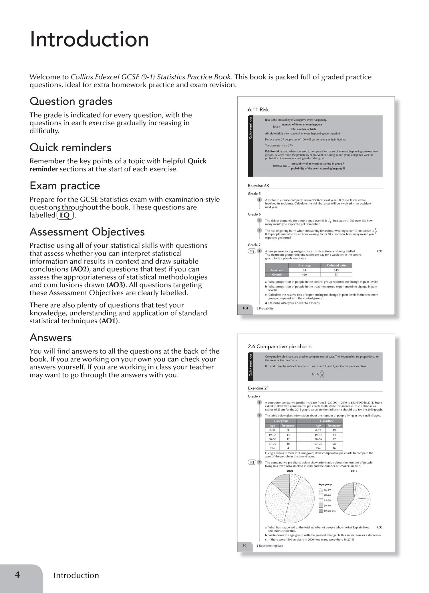 Beispielinhalt (Bild) Edexcel GCSE (9-1) Statistics Practice Book