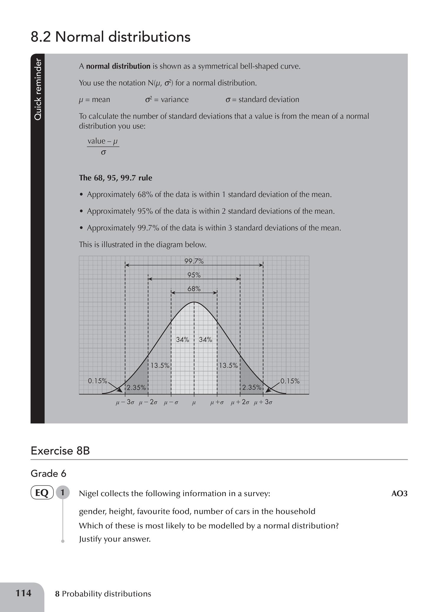 Beispielinhalt (Bild) Edexcel GCSE (9-1) Statistics Practice Book