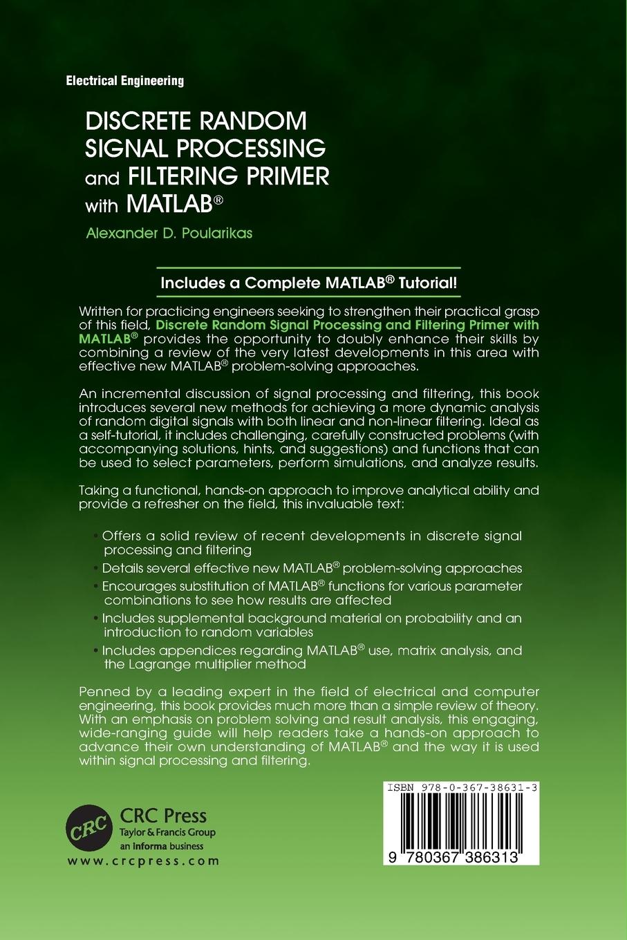 Rückseitencover Discrete Random Signal Processing and Filtering Primer with MATLAB