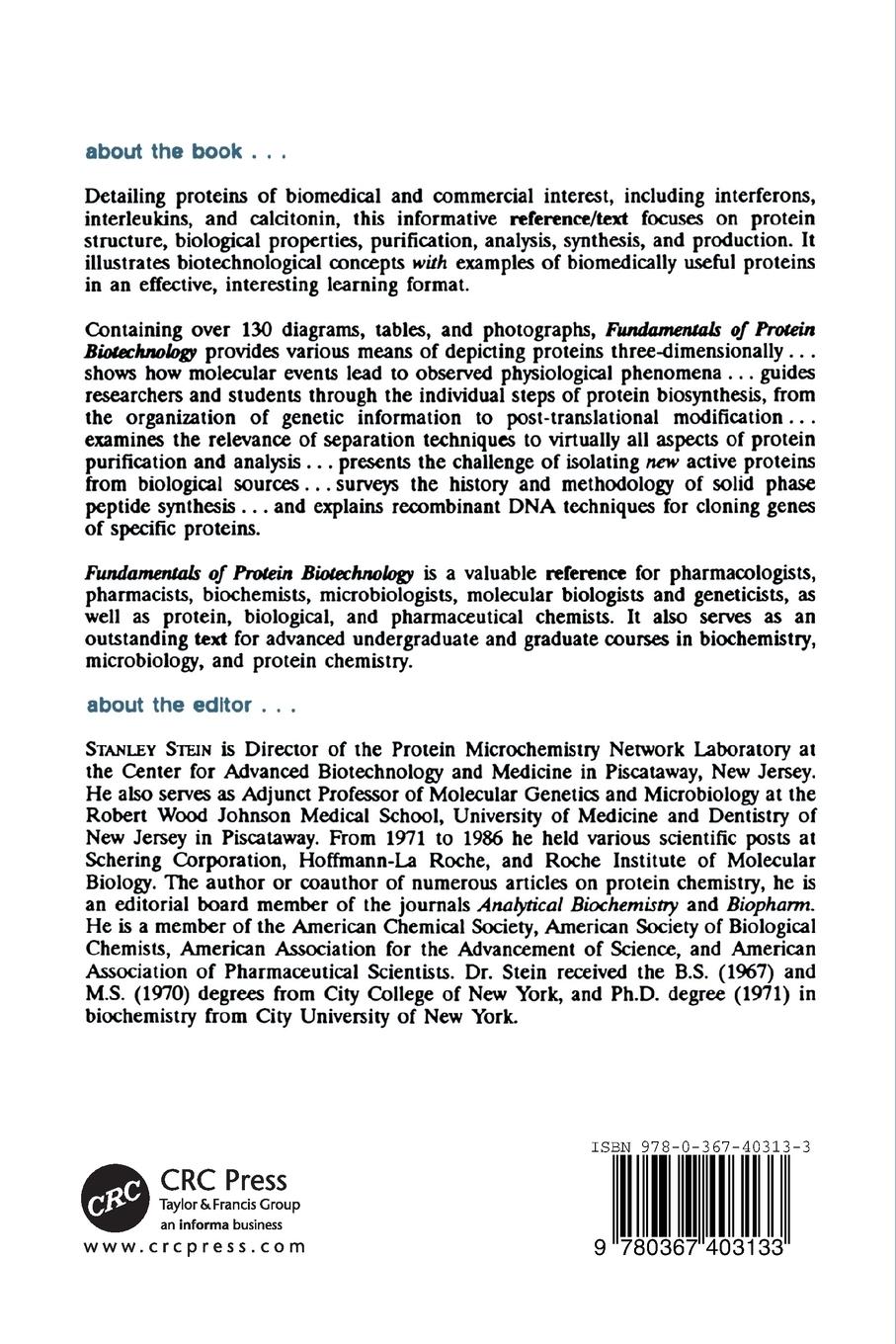 Rückseitencover Fundamentals of Protein Biotechnology