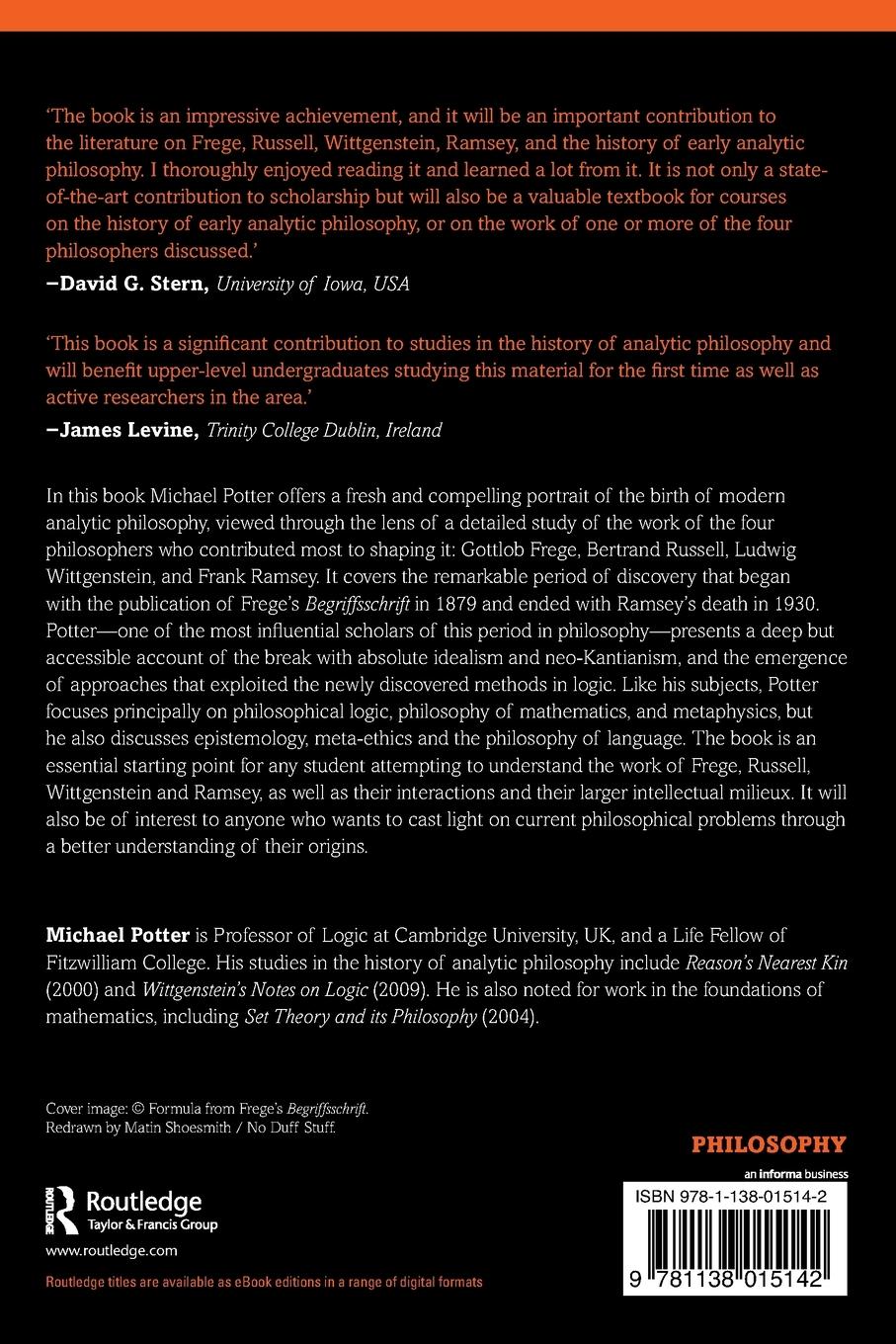 Rückseitencover The Rise of Analytic Philosophy, 1879-1930