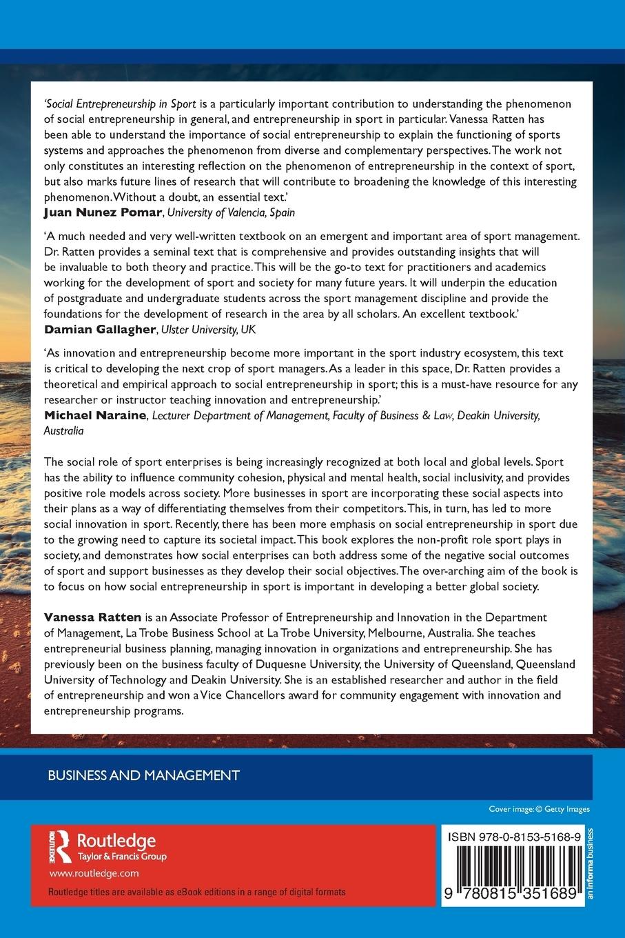Rückseitencover Social Entrepreneurship in Sport