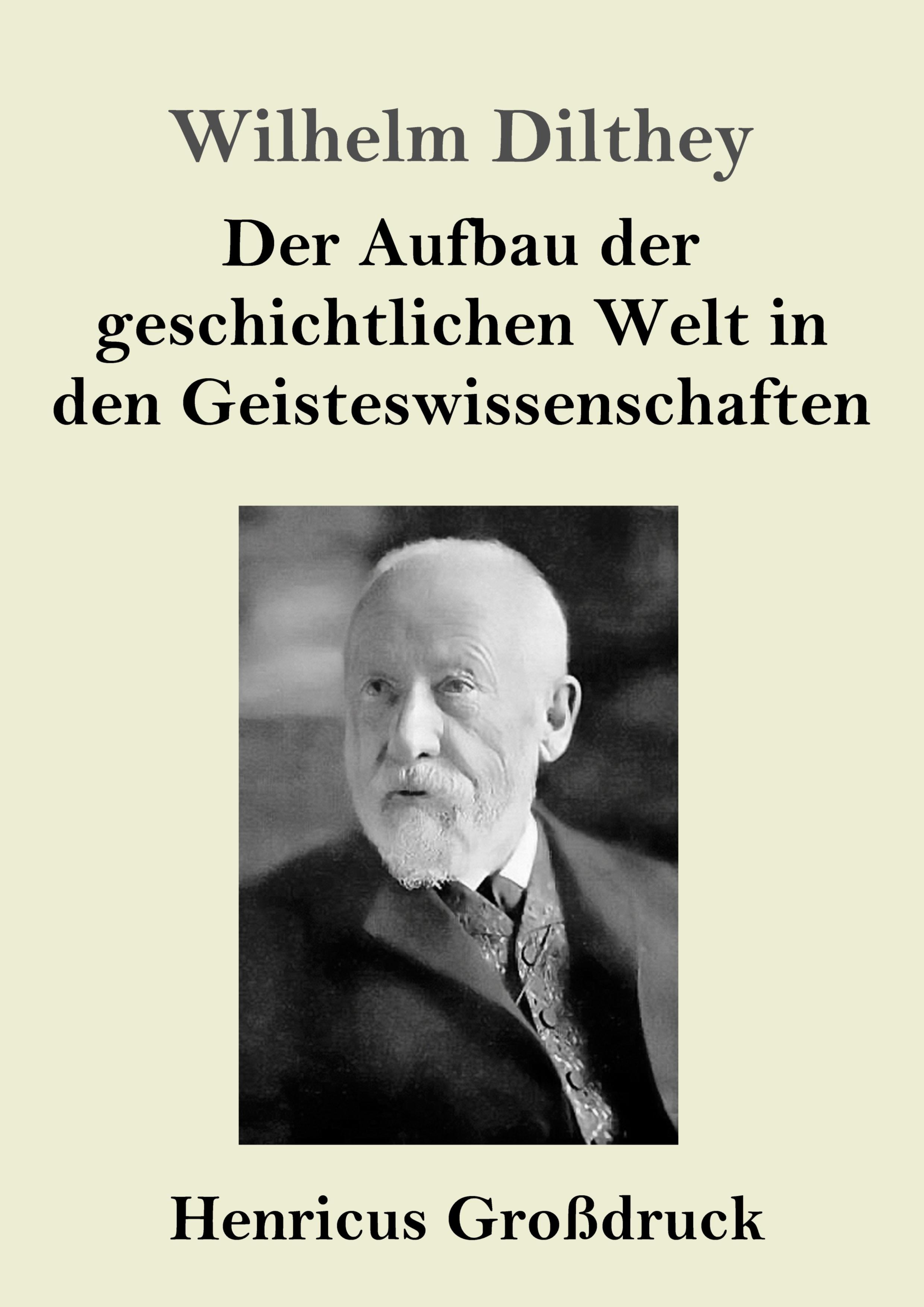 Vorderes Coverbild Der Aufbau der geschichtlichen Welt in den Geisteswissenschaften (Großdruck)
