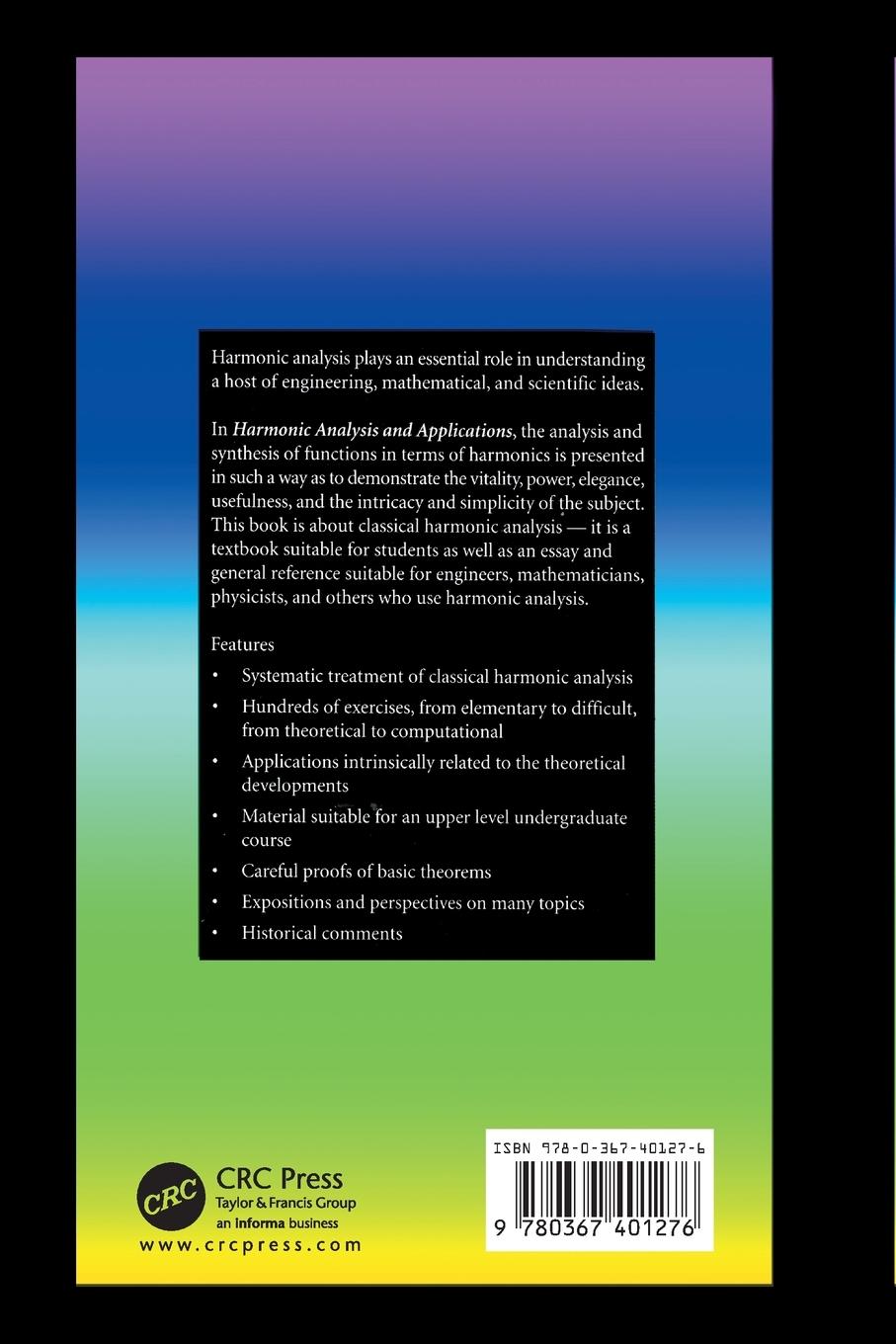 Rückseitencover Harmonic Analysis and Applications