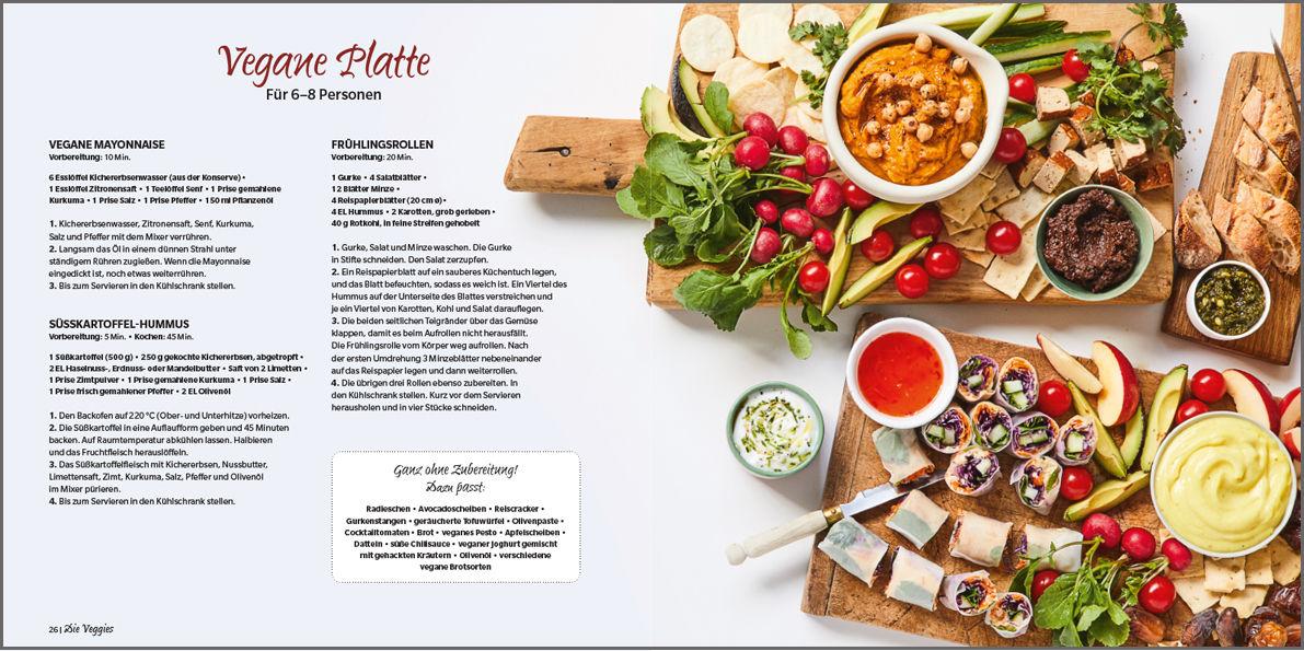 Beispielinhalt (Bild) Partyrezepte für Bunte Platten - einfach, beeindruckend, köstlich! Die besten Rezepte für Snacks, Vorspeisen, Charcuterie-Boards, Cheese Boards, Fingerfood, Smörgas u.v.m.