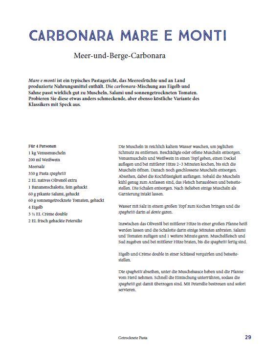 Beispielinhalt (Bild) Pasta Mia!