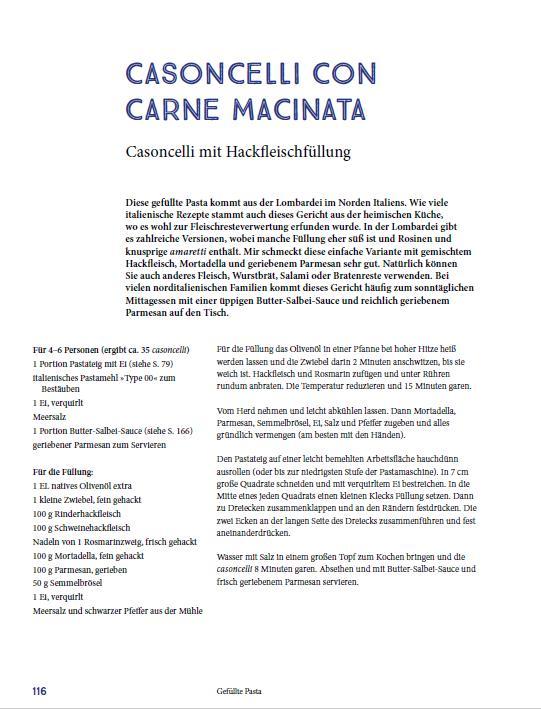 Beispielinhalt (Bild) Pasta Mia!