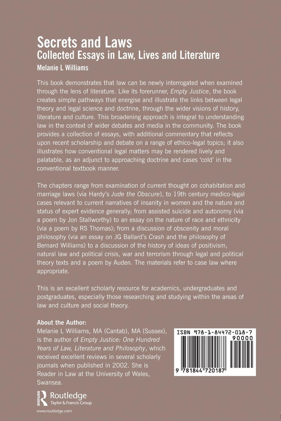 Rückseitencover Secrets and Laws