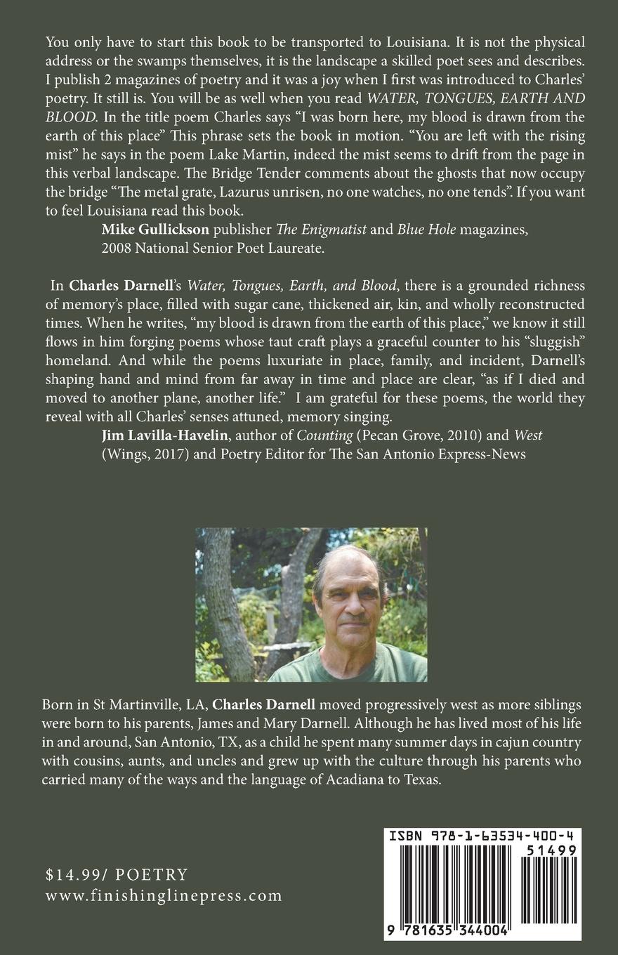 Rückseitencover Water, Tongues, Earth, and Blood