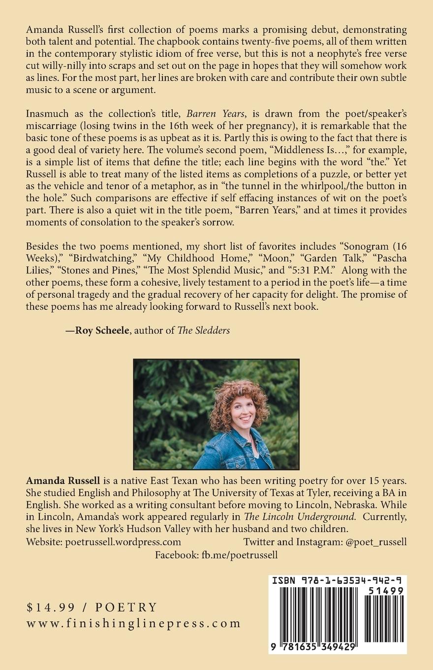 Rückseitencover Barren Years