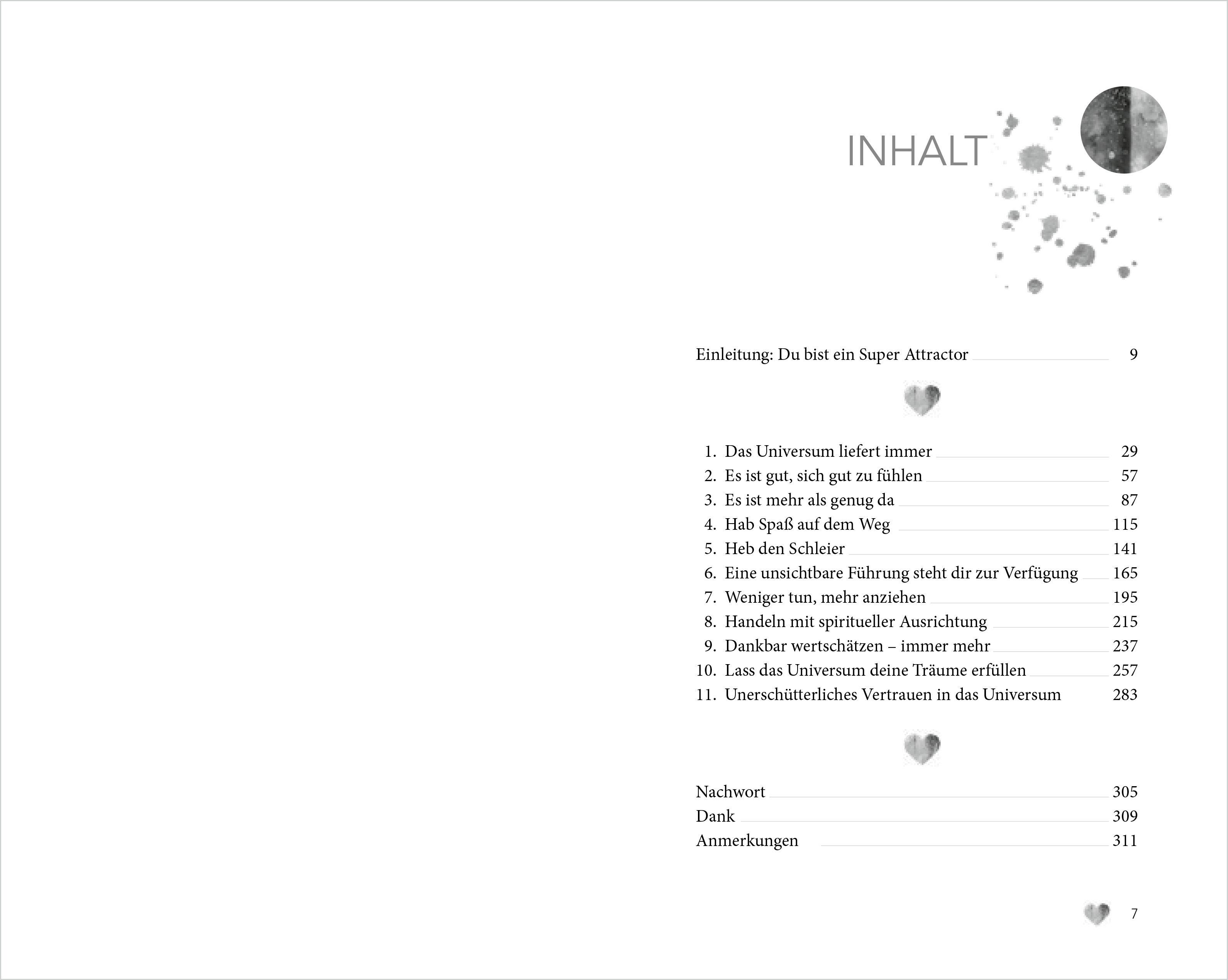 Beispielinhalt (Bild) Das Universum schenkt dir alles
