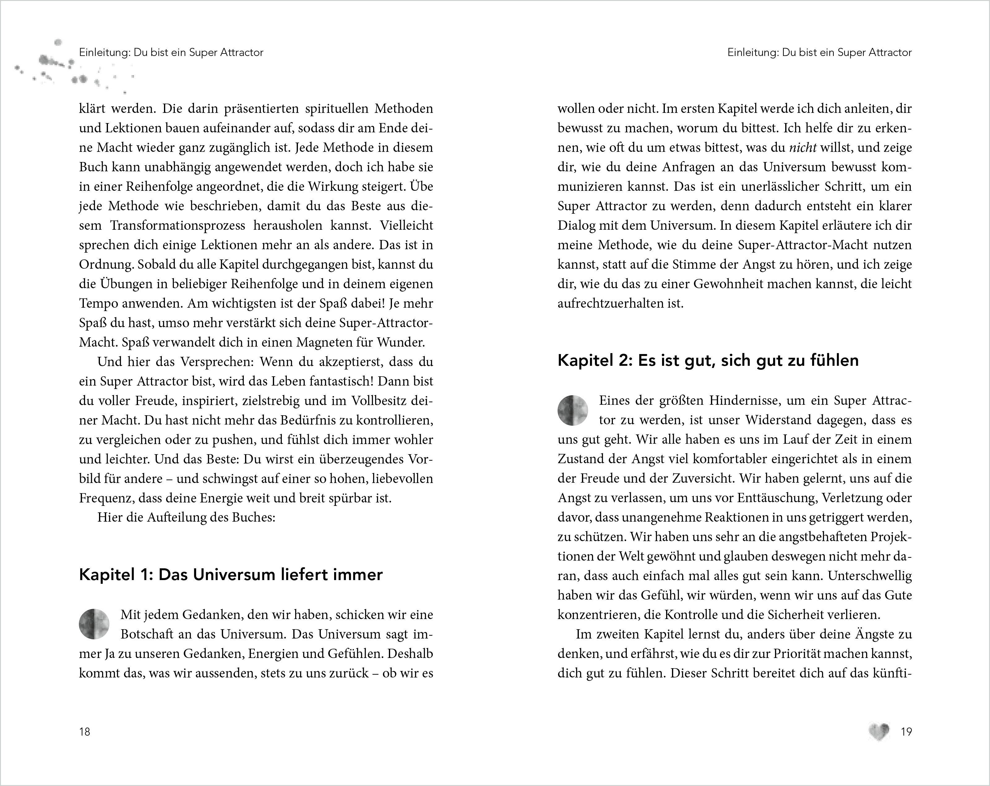 Beispielinhalt (Bild) Das Universum schenkt dir alles