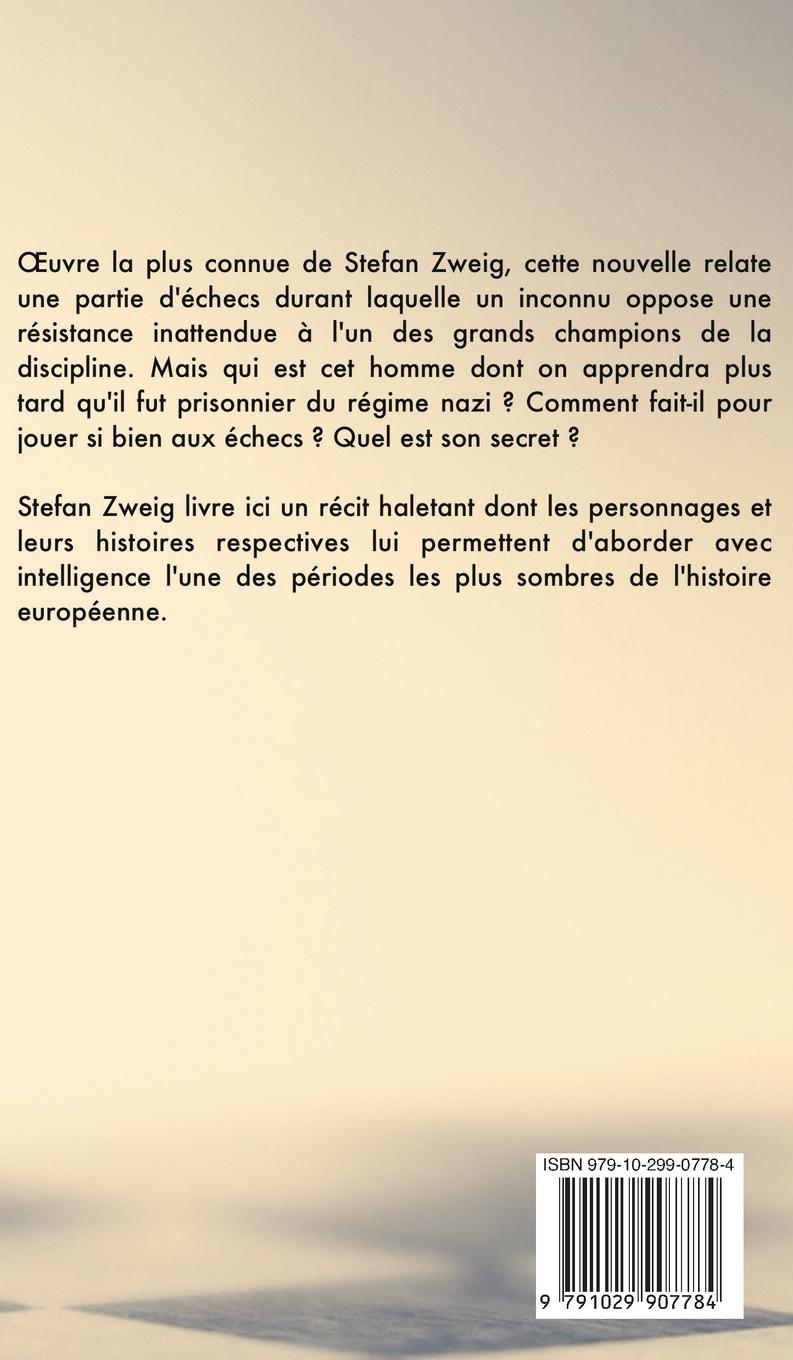 Rückseitencover Le Joueur d'échecs