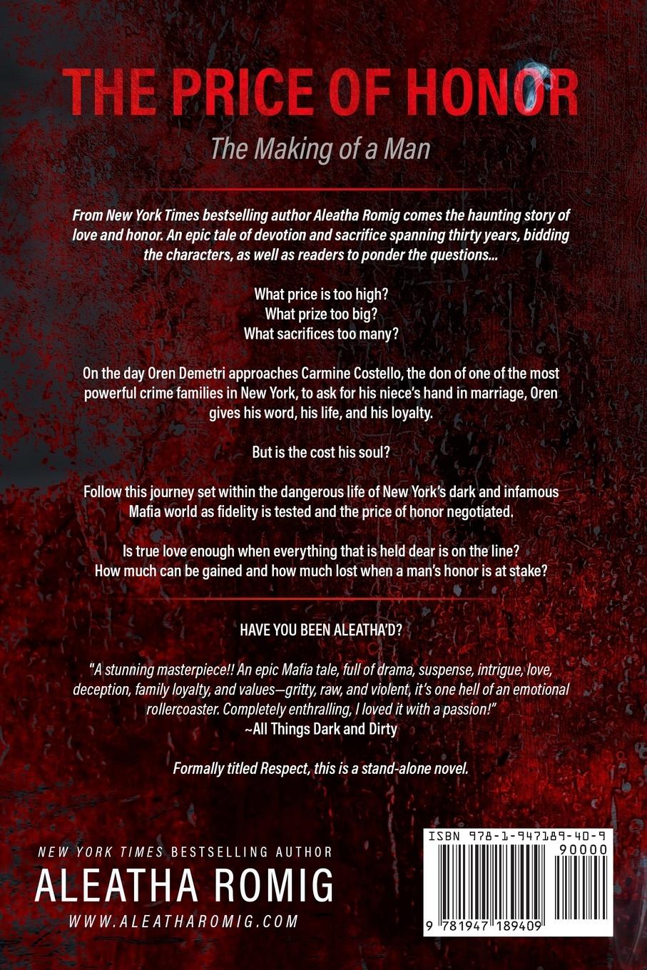 Rückseitencover The Price of Honor