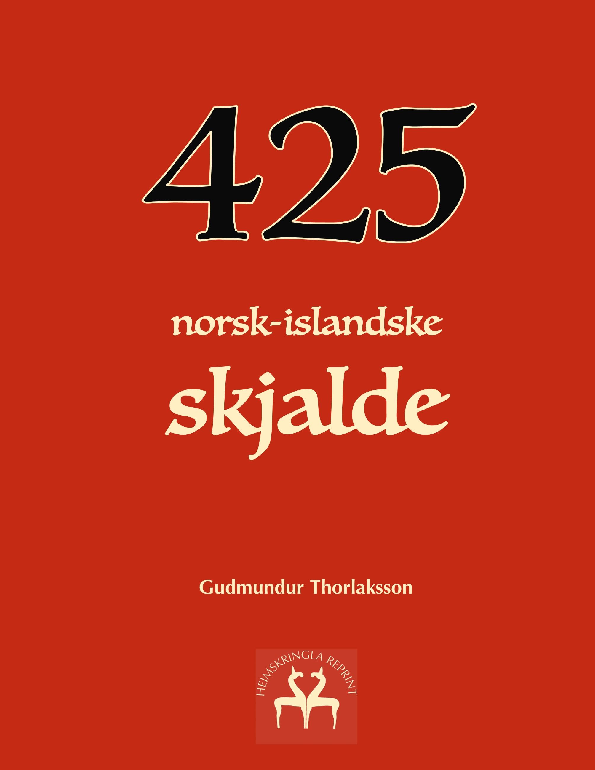 Vorderes Coverbild 425 norsk-islandske skjalde
