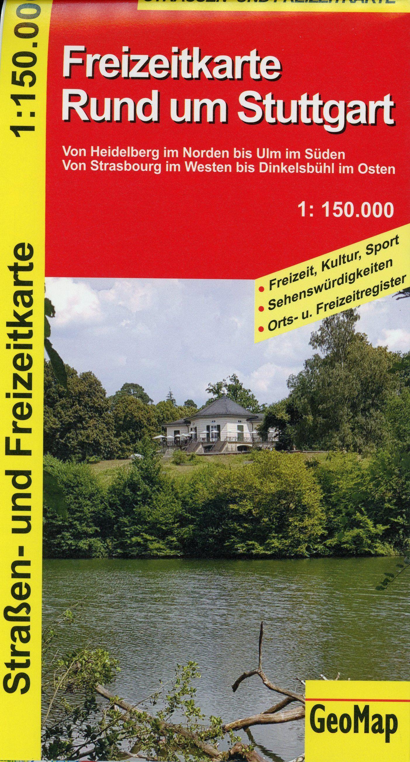 Vorderes Coverbild Rund um Stuttgart - Freizeit- und Strassenkarte 1:150.000